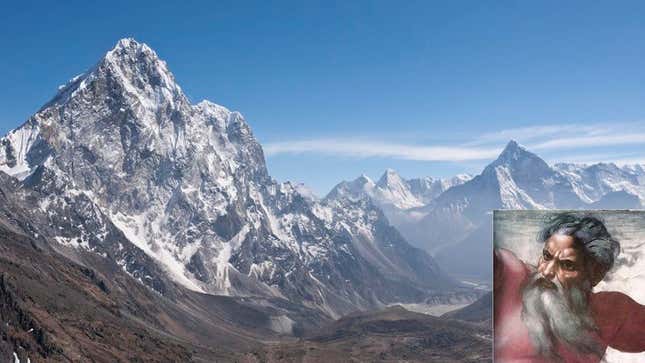 The Lord told reporters that even a cursory glance at a mountain will show it is superior to all humans.