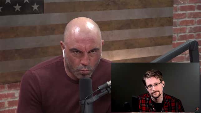 Image for article titled ‘So People Could Be Listening To This Conversation Right Now?’ Asks Joe Rogan Trying To Understand Edward Snowden’s Explanation Of Surveillance