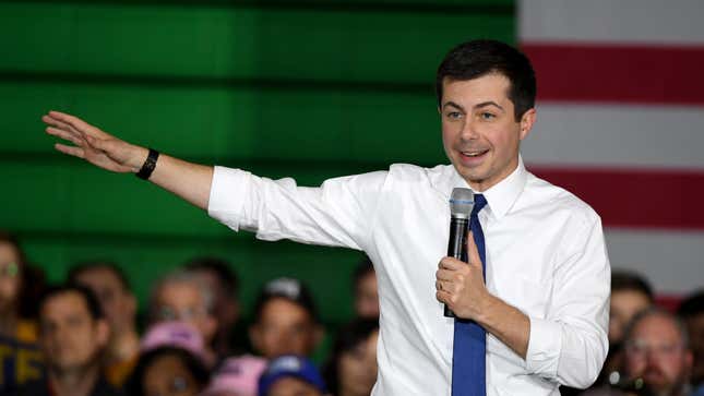 Image for article titled ‘I Love My Wife Marcia And 2 Beautiful Kids, Tad And Hayden,’ Says Buttigieg In Latest Campaign Shift