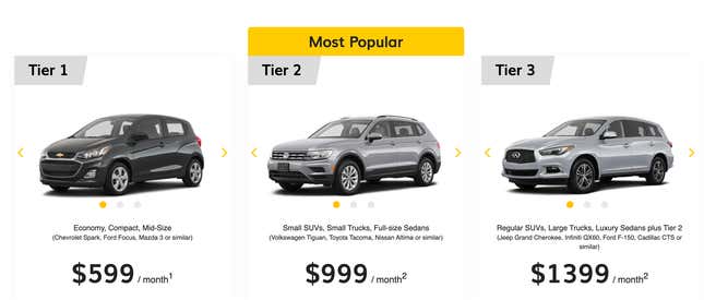 Image for article titled Hertz's Subscription Car Service Is Going National But It Doesn't Seem Like The Best Deal