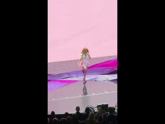 Here Is a Clip of Paula Abdul Falling Off a Stage