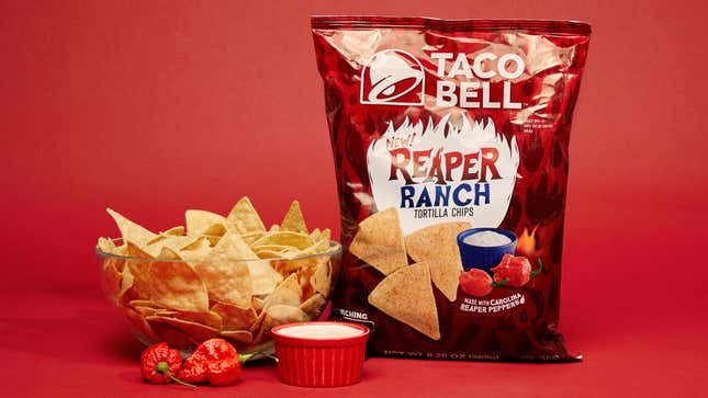 Image for article titled Reaper Ranch finally puts the spice in Taco Bell&#39;s spicy chips