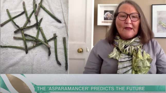 Image for article titled World’s only asparamancer reads the future in asparagus