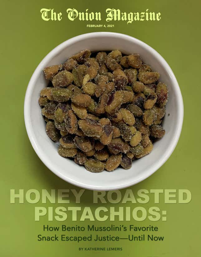 Image for article titled Honey Roasted Pistachios: How Benito Mussolini’s Favorite Snack Escaped Justice—Until Now