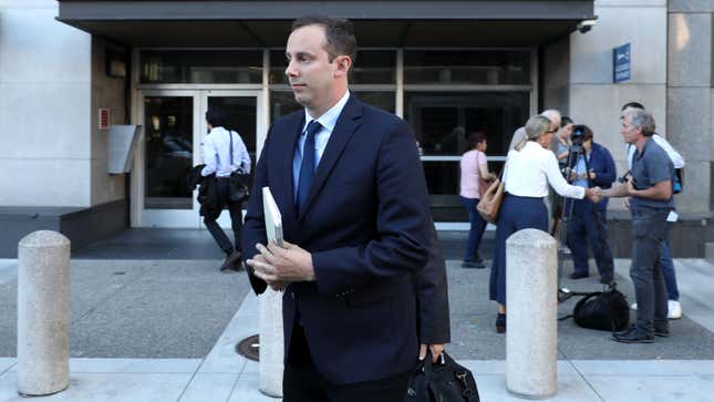 Former Google and Uber engineer Anthony Levandowski leaves the Phillip Burton Federal Building and U.S. Courthouse after appearing in court on September 24, 2019 in San Francisco, California.