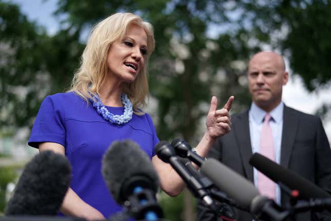 Image for article titled Government Watchdog Wants Kellyanne Conway Fired, but Conway Wants That Smoke: &#39;Let Me Know When the Jail Sentence Starts&#39;
