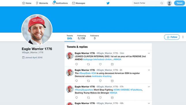 Image for article titled Eagle_Warrior_1776 Horrified To Discover Its Entire Life A Sham Created By Russians To Tilt U.S. Election