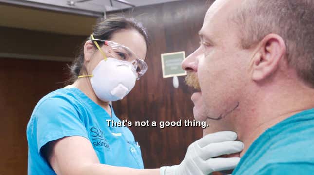 Image for article titled Dr. Pimple Popper Treats Someone With a Tennis Ball-Sized Lump in His Neck