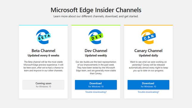 Image for article titled All the New Details About Microsoft's Rebooted Edge Browser