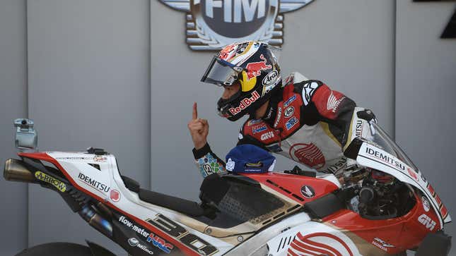 Image for article titled Takaaki Nakagami Takes His First MotoGP Pole Position At Teurel GP