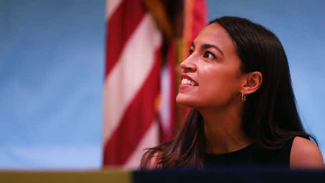 Rep. Alexandria Ocasio-Cortez holds an immigration Town Hall In Queens on July 20, 2019 in New York City.