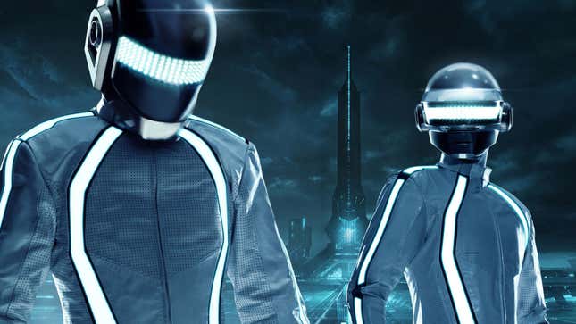 Daft Punk as seen in Tron: Legacy promotional imagery.