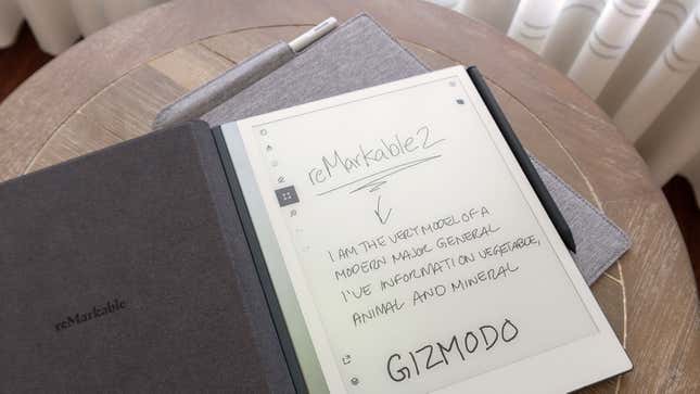 The reMarkable 2 works with a newer version of the original’s sleeve case, but book-like folio-style cases are also available now that the tablet magnetically attaches to.