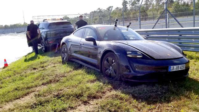 Image for article titled How I Nearly Crashed A $100,000 Porsche Taycan Into A Wall