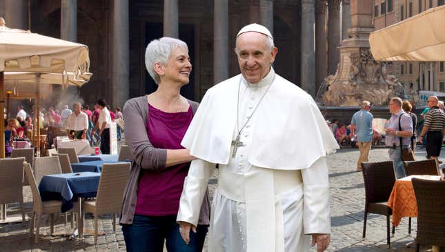 Image for article titled Pope Francis Renounces Papacy After Falling In Love With Beautiful American Divorcee