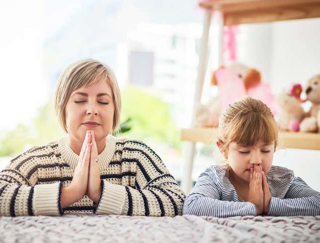 Image for article titled Mom Changes Words Of Prayer To Be More Cheerful