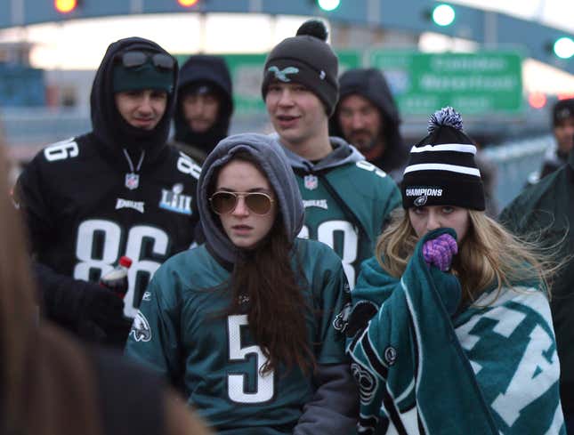 Image for article titled Eagles Fans Finally Sober Enough To Return To Work