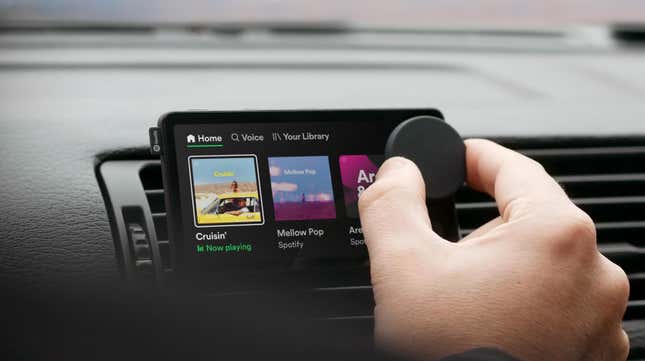 Image for article titled Spotify Wants Its New Car Thing To Live On Your Dashboard
