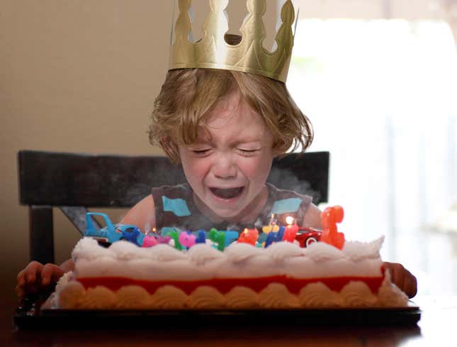 Image for article titled Trick Candles Just Making Birthday Boy Cry Harder