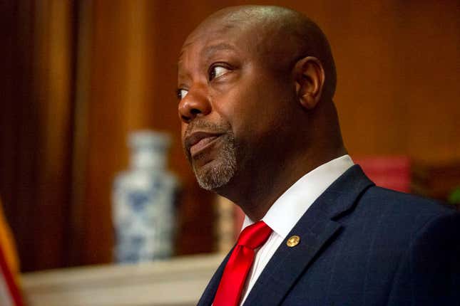 Image for article titled Republicans’ Black Friend Tim Scott: &#39;Woke Supremacy as Bad as White Supremacy&#39;