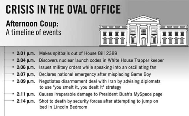 Image for article titled Child On White House Tour Momentarily Seizes Control Of Nation