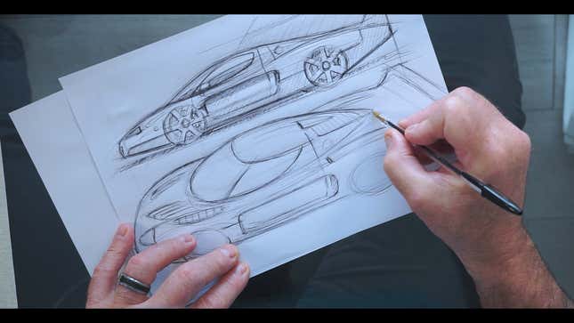 A Maserati MC12 sketch