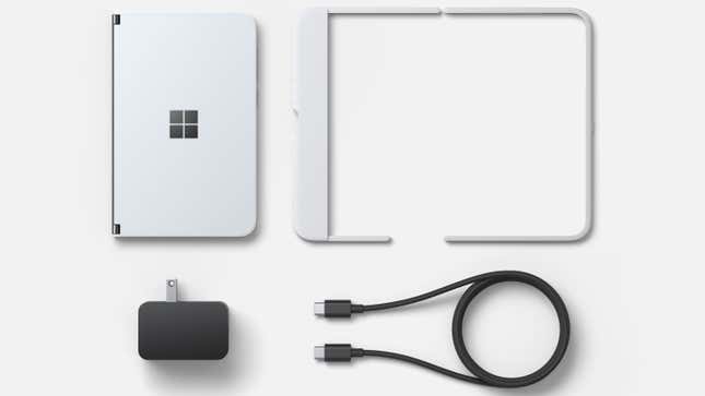 Along with a power adapter and cable, the Surface Duo will also come with a minimalist case of some sort.