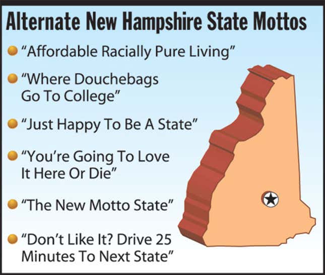 Image for article titled Alternate New Hampshire State Mottos