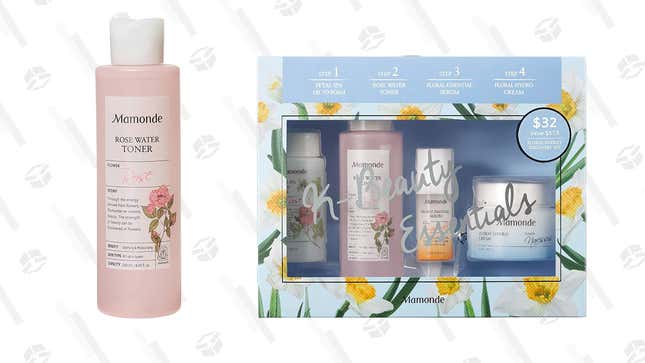 Mamonde Rose Essence Sheet Treatment Mask (10-pack) | $17 | Amazon
Mamonde Floral Energy Discovery Set All-In-One Skincare Kit | $22 | Amazon