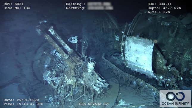 Una de las ametralladoras antiaéreas de 40mm del USS Nevada. El barco tenía 32 de estas armas.