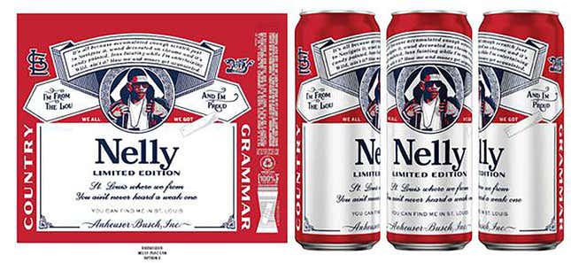 The limited Nelly-themed Budweiser cans