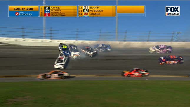 Jimmie Johnson's Car Bashed On All Sides In Another Big Daytona Wreck