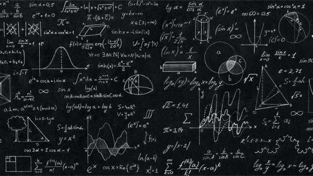 science mumbo jumbo on a blackboard