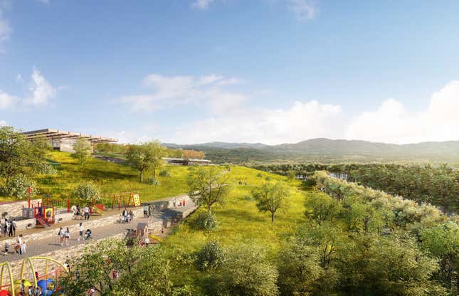 Image for article titled The world’s largest green roof, with an orchard and a vineyard, is planned for Silicon Valley