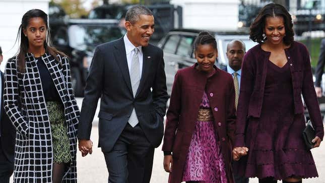 Image for article titled Obamas Decide To Stay In White House Until Daughters Finish High School