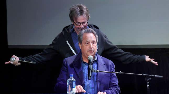 Jon Lovitz (front) and Dana Carvey perform as they kick off their 20-show residency “Reunited” on Jan. 6, 2017, in Las Vegas.