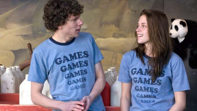 Jesse Eisenberg and Kristen Stewart