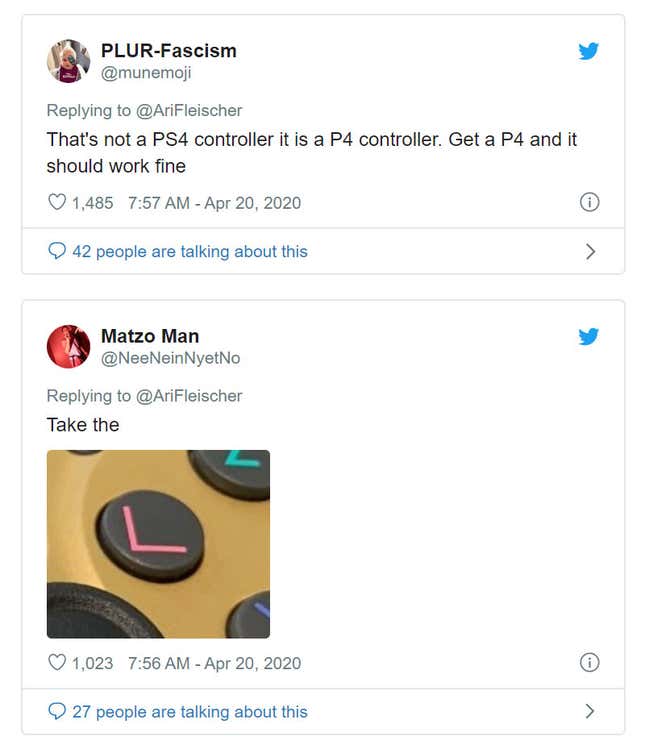 Image for article titled Former White House Press Secretary Blames China After Getting Bamboozled Over Bootleg PS4 Controller