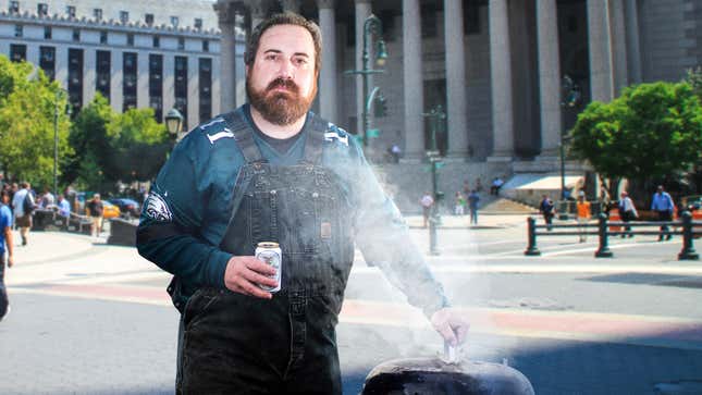 Image for article titled Eagles Fan Starts Tailgating At 9 A.M. For Custody Hearing