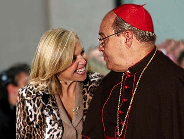 Image for article titled Katie Couric Flirts With Cardinal On Air