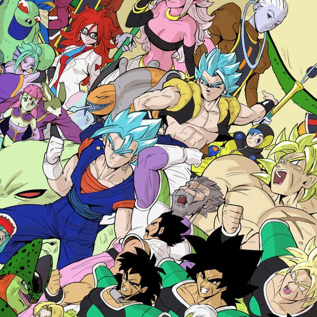 Imagen para el artículo titulado Todos (sí, todos) los personajes de Dragon Ball en una sola imagen