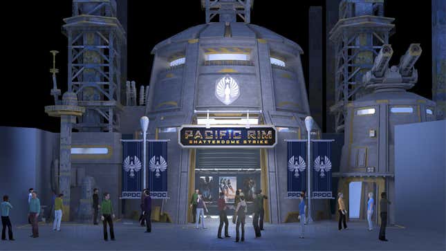 Concept art for the entrance to Shatterdome Strike.
