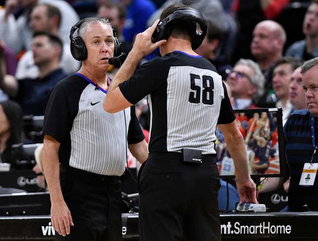 Image for article titled Video On Ref’s Replay Screen Just Adam Silver Demanding He Call Fewer Fouls On Warriors