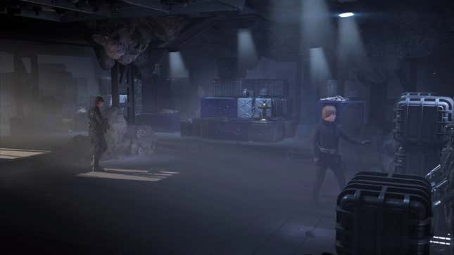 Luke Skywalker and Del Meeko explore the Pillio Observatory in Battlefront II.