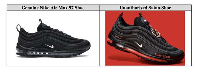 Imagen para el artículo titulado Nike inicia una demanda contra las “zapatillas satánicas” que llevan su logo e incluyen una gota de sangre humana
