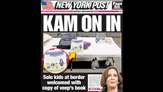 Image for article titled The Writer of That Made-Up Kamala Harris Book Story Has Resigned From the New York Post