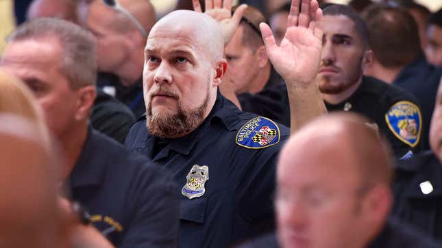 Image for article titled Every Member Of Police Department Excitedly Volunteers To Go Undercover In White Supremacist Group