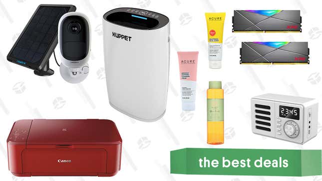 Image for article titled Saturday&#39;s Best Deals: Kuppet Air Purifier, Acure and Pixi Beauty Products, Canon Pixma All-in-One Printer, White Noise Machine, and More