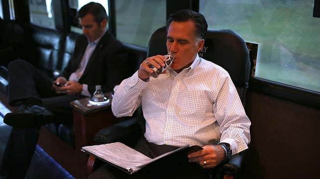 Romney indulging in vice on the campaign trail