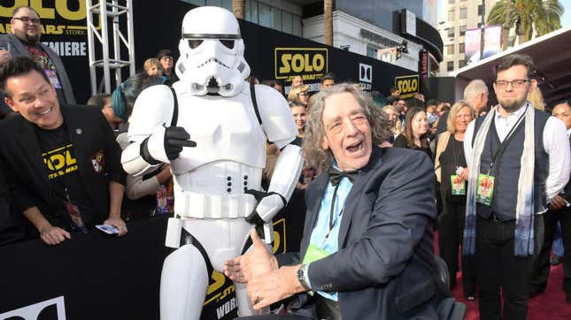 Peter Mayhew at the premiere of Solo in 2018.